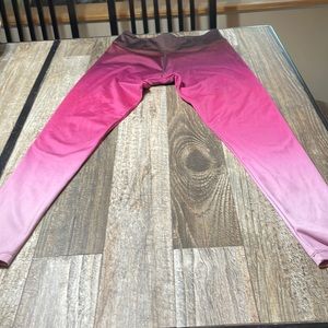 NYLORA Jordyn Ombre Leggings-Pink Magento Combo EUC Brand label Peeling See pic